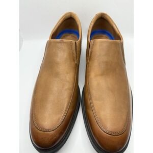CLARKS MEN'S WHIDDON STEP – DARK TAN LEATHER – SIZE 11M – SLIP-ON LOAFERS